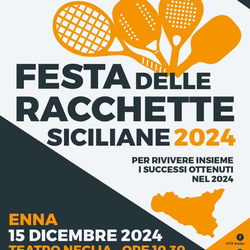 Domenica 15 dicembre a Enna la Festa delle Racchette Siciliane. Diversi premi anche per il Circolo