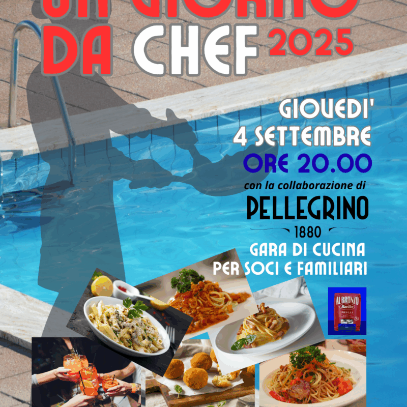 Un giorno da Chef 2025: appuntamento a giovedì 4 settembre a bordo piscina
